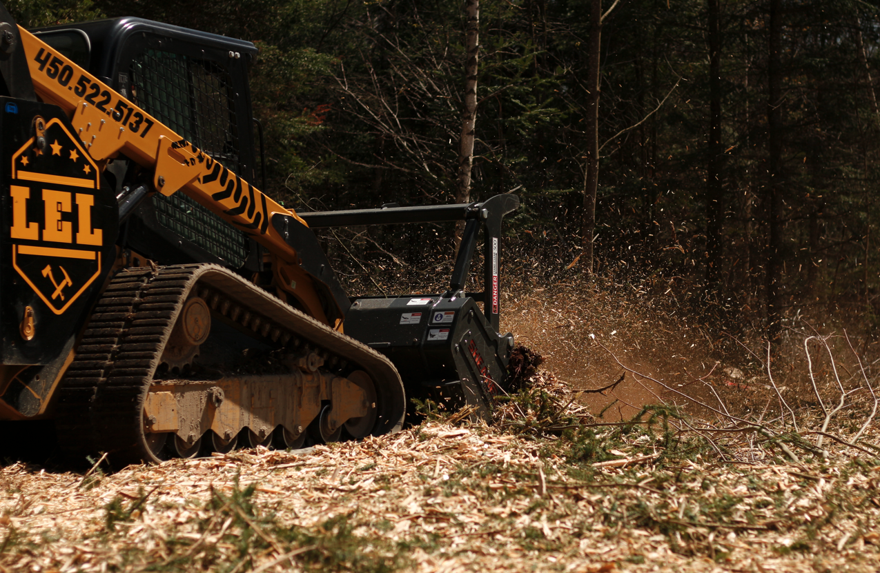 skid steer mulchers, track loader forestry mulcher